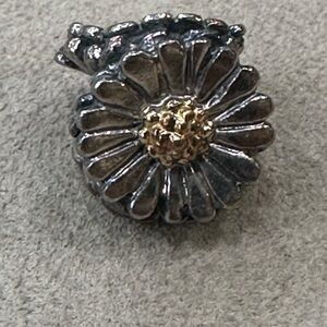 100% Authentic Trollbeads DAISY Bead Silver & 18K Gold